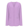 thumbnail image 5 of Women Lightweight Cardigan Long Sleeve Open Front Casual Sweater with Pockets Plus Size Trendy Fall Outwear, 5 of 7