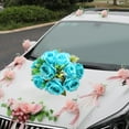 thumbnail image 3 of Ramo de flores Homyl, ramo de flores de liderazgo para bodas, decoración de mesas y coches. Azul, 3 of 6