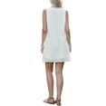 thumbnail image 3 of INSPIRE CHIC Lace Dress for Women's Eyelet Floral Sleeveless Summer Casual A Line Mini Dresses XS White, 3 of 6