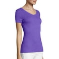 thumbnail image 4 of Hanes Women's FreshIQ X-Temp Tri-Blend Performance V-Neck Tee, 4 of 5