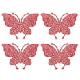 thumbnail image 1 of Parches de strass en forma de mariposa Uxcell, 4 Piezas de parches de aplique de mariposa para planchar, strass brillante, Rojo, 1 of 6