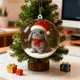 thumbnail image 4 of Bola de Adorno para Árbol de Navidad | Colgante Esférico de Cristal Transparente con Minianimales, Gorros y Bufandas de Papá Noel | Decoración Navideña de Plástico Multicolor | Regalo de Navidad | De, 4 of 6