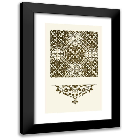 Christopher Dresser 10x14 Black Modern Framed Museum Art Print Titled - The Art of Decorative Design Pl24 (1862)