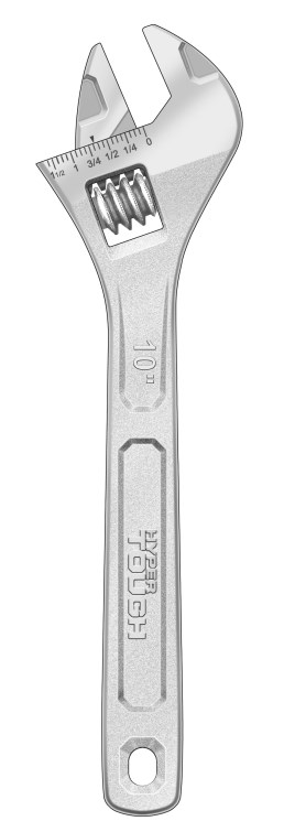 Llave Ajustable de 10 Pulgadas Hyper Tough, Construcción de Acero, Modelo 43181 6