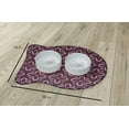 thumbnail image 2 of Simply Daisy Geometric Floral Pattern Fish Shape Pet Feeding Mat for Cats, 2 of 3