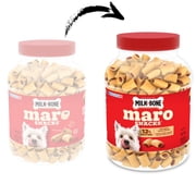 Milk Bone MaroSnacks Small Dog Treats with Real Bone Marrow, Crunchy Dog Snacks, 40 oz Canister