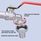 thumbnail image 3 of Adaptador de tanque IBC Conector de rosca de 1/2", grifo de tanque de 1000 L, colector de agua de lluvia, salida de grifo, conexión de válvula, conexiones de manguera de jardín, 3 of 5