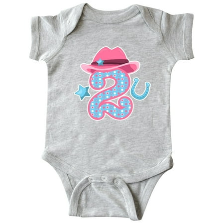 

Inktastic Two with Cowgirl Hat Star and Horseshoe Gift Baby Girl Bodysuit