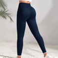 thumbnail image 4 of yunLCZ Women's Straight Leg Pants High Wa Women Yoga Pants With Pockets High Waisted Drawstring Athletic Workout Leggings Stretch Scrunch Tummy Tights, 4 of 4