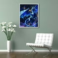 thumbnail image 2 of ARISTURING  Dragon Decor Wall Art Blue Space Galaxy Pictures Dragon Canvas Prints Painting Modern Home Framed Artwork for Bedroom Living Room 16x20in, 2 of 4