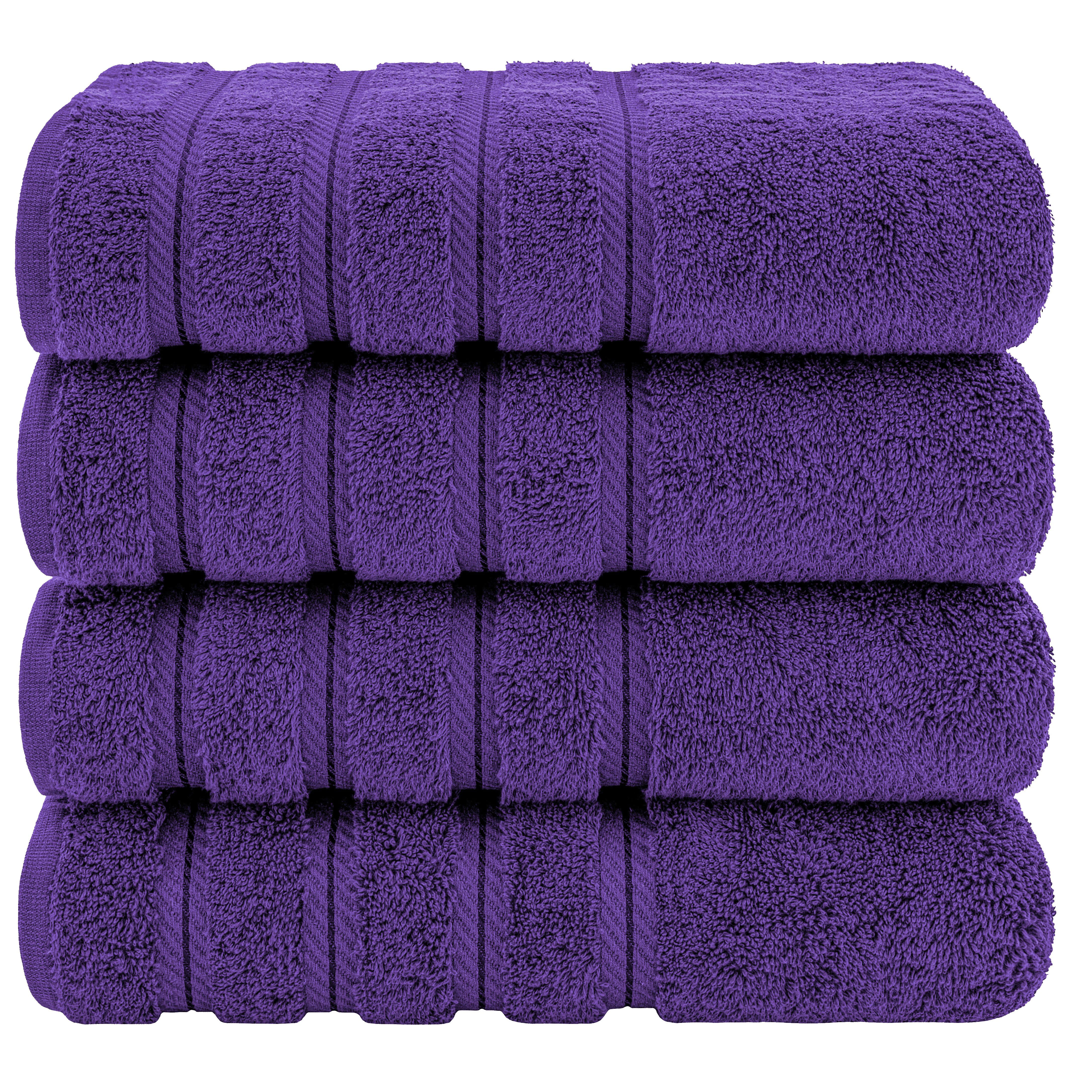 Victorija Ultra Plush 4 Piece Cotton Bath Towel Set Latitude Run Color: Grape Shake