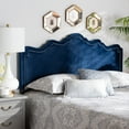 thumbnail image 4 of Skyline Decor Royal Blue Velvet Fabric Upholstered Full Size Headboard, 4 of 8