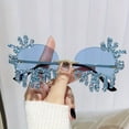 thumbnail image 4 of Large Frame Inlaid with Artificial Crystal Glasses Water Drop Funny Party Style Fashionable Commuter Style, 4 of 10