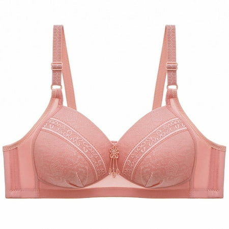 Elainilye Fashion Womens Bra Casual No Underwire Bra Gathered Bra Comfortable Breathable Minimizer Bra
