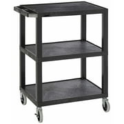 Offex OF-WT34S 3 Shelves Multipurpose Tuffy Utility Storage Cart - Black