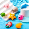 thumbnail image 2 of sixwipe 8 Pack Light Up Bath Toys, Water Activated LED No Hole Pool  Toys Set, Glowing Flashing Cartoon Animals Design for Toddlers 3+, Bath Time & Pool Party Fun, Gifts for Kids Boys Girls, 2 of 7