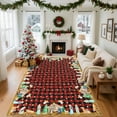 thumbnail image 2 of Haperlare 6'x9' Christmas Area Rug Xmas Plaid Festival Decor Rug, Washable Soft Holiday Decor Rug with Non-Slip Backing for Living Room Bedroom Dining Room,Red, 2 of 7