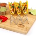 thumbnail image 2 of Juego de soportes para tacos de 2 soportes apilables de acero inoxidable de primera calidad, cada estante tiene capacidad para 2 o 3 tacos duros o blandos, cinco estilos disponibles por 2lbDepot XianweiShao 1327537054283, 2 of 4