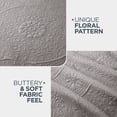 thumbnail image 5 of Moonlight20015 2 Piece Quilt Set Lightweight Microfiber Bedspread Modern Floral Embossing Silver Twin, 5 of 9