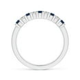 thumbnail image 2 of ANGARA Natural Blue Sapphire and Diamond Semi Eternity Wedding Ring in 14K White Gold for Women (Size-2.2mm) | September Birthstone, Anniversary, Jewelry Gift for Women | Natural Blue Sapphire Ring, 2 of 10
