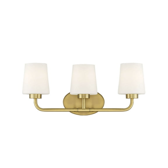 Capra 3-Light Bathroom Vanity Light in Warm Brass