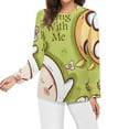 thumbnail image 3 of Adventure Time Women's Pajama Top 3D Digital Print Sleepwear Trendy Crewneck Pullovers Long Sleeve Shirts 6XL, 3 of 8