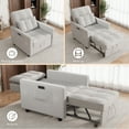 thumbnail image 6 of Homall Sleeper Sofa Chair Bed 3 in 1 Convertible Bed Chair Adjustable Sleeper Chair Pullout Sofa Bed,Grey, 6 of 8