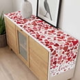 thumbnail image 4 of Red Valentine's Day Table Runner - 120 Inch Long, Kitchen Dining Table Runner Dresser Scarves, Love Heart Modern Art Romantic Farmhouse Decor for Coffee Tables Wedding Party Banquet, 4 of 8