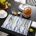 thumbnail image 3 of Blue Weeping Eucalyptus Placemats Set of 12, Spring Summer Farmhouse Leaves Placemats for Dining Table, Place Mats for Kitchen Tabletop, Waterproof Wipeable Dining Table Mats Set, 3 of 9