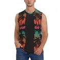 thumbnail image 3 of Uemuo Go Surfer Pattern Men's Sleeveless T-Shirt,Muscle Athletic Tank Top, Moisture-wicking Quick-dry Breathable Classic Tee Top for Gym Run Outdoor Sports-3X-Large, 3 of 8