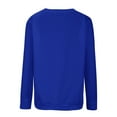 thumbnail image 4 of lcziwo Sweatshirts à Col Rond pour Femmes Automne Hiver 2024, Chemise Décontractée à Manches Longues, Haut Ample Sans Capuche, Bleu, TG, 4 of 5