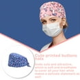 thumbnail image 3 of Guardoinrt Gourd Caps Nurse Durability Pure Color Button Professional Assorted Colors Tie Back Work Uniform Operating Hats L13, 3 of 6