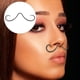 thumbnail image 3 of Piercing de nariz con forma de bigote, piercing de nariz metálico, joyería para piercing de nariz, 3 of 7