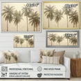 thumbnail image 4 of Designart "Vintage Tranquil Minimalist Tropical Palms I" Palms & Palm Trees Floater Framed Canvas Prints, 4 of 5