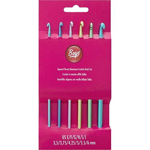 Boye Crochet Hook Aluminum Set Size E F G H I J Walmart Com Walmart Com