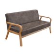 thumbnail image 4 of Sofá cama,Sofá Sofá Sofá de 3 plazas Muebles de salón,Sofá con reposabrazos Sofá salón moderno de madera,Loveseat Sofá Apartamento Oficina en casa,Sofá de ocio Tela TEC gris oscuro, 4 of 8