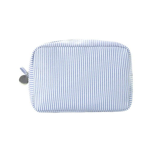 YIEMEEN Stripe Cosmetic Bag Portable Makeup Bag Toiletry Bag Aesthetic Wash Bag