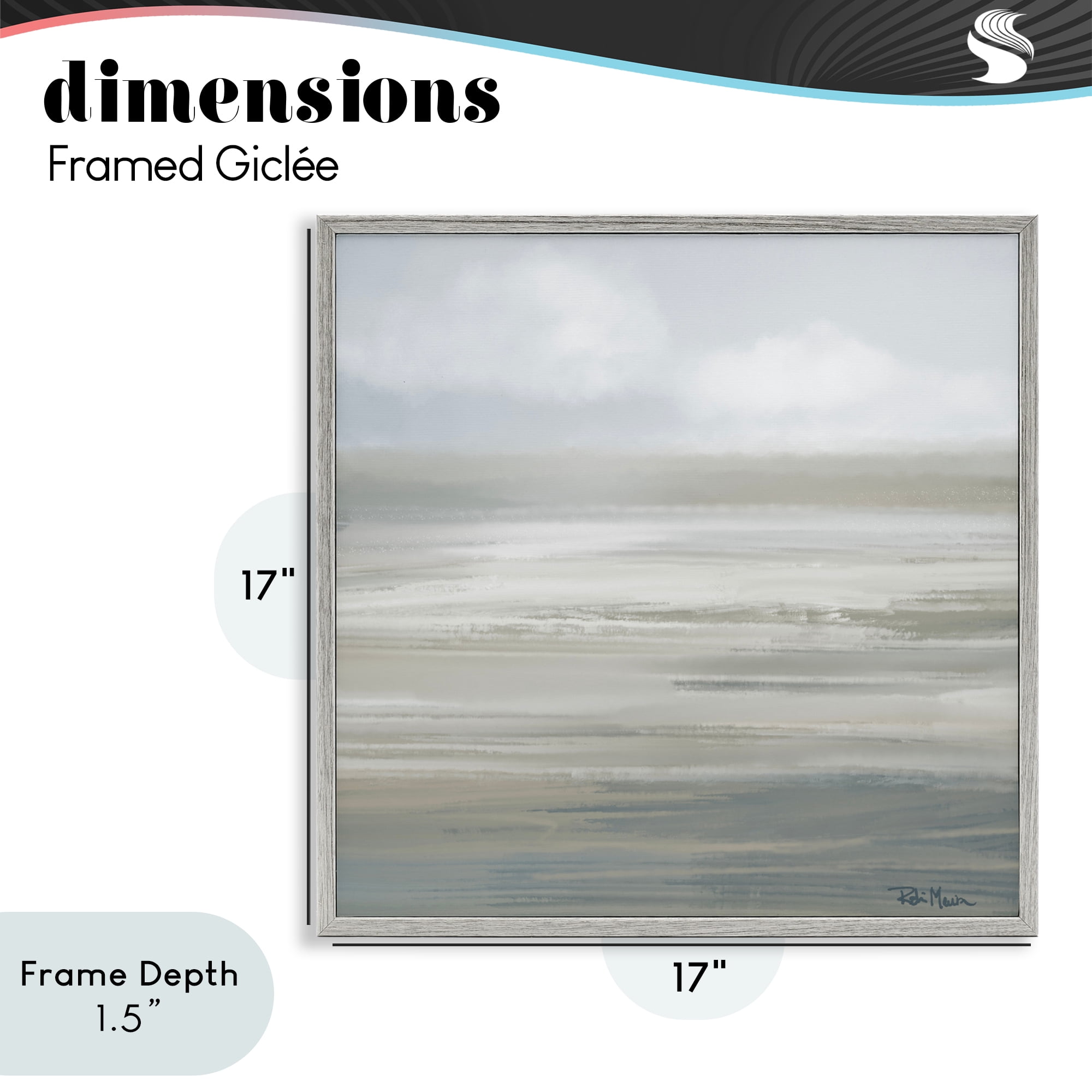 Stupell Industries Mid Afternoon Landscape Gray Framed Giclee Art, design by Robin Maria