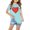 Blue, variant on Lisbinx Clothes for Girls 7-8 Stylish Love Print T Shirts Round Neck Short Sleeve Tops for Kids End of Season