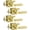 Gold, variant on 4 Pack Door Handles Black Matte Interior Door Levers for Bed and Bath Keyless Privacy Doorknob with Push Button