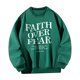 thumbnail image 4 of Sudadera con cuello redondo para mujer, ropa de gimnasio de invierno para mujer para salir a hacer ejercicio Verde, 4 of 7