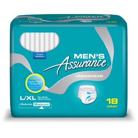 Assurance for Men Maximum Absorbency Protective Underwear, Large/Extra ...