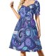 thumbnail image 1 of Vera Bradley paisley violeta Vestido de manga corta vestidos de cóctel Vestidos de mujer, 1 of 6