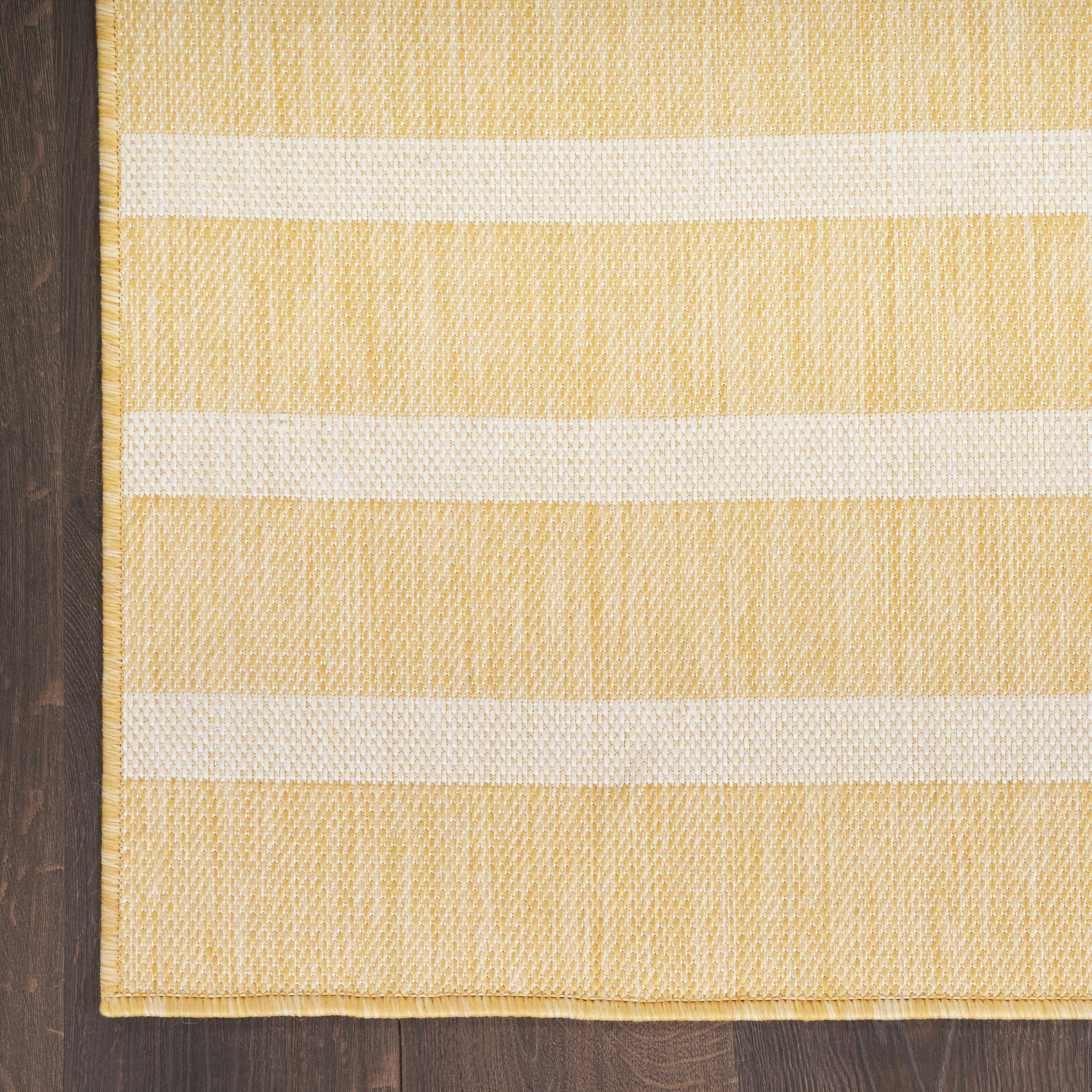 Nourison Positano Indoor/Outdoor Yellow Ivory 9' x 12' Area Rug (9x12)