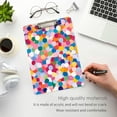 thumbnail image 3 of FORMRS Acrylic Clipboard with Low Profile Clip Standard A4 Letter Size, 12.5" x 9", Yellow Colorful Circles, 3 of 8