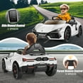 thumbnail image 3 of Farmdex 12v Licenced Lamborghini Ride on Car Toys with Remote Control, Electric Cars for Kids w/ 3 Speed, Swing-Up Scissor Door, LED Lights, Suspension, Bluetooth, Music, MP3, White, 3 of 8