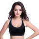 thumbnail image 3 of Mujer Yoga Fitness Stretch Entrenamiento Camiseta sin mangas Sin costuras Racerback Acolchado Sujetador deportivo (Negro XXL), 3 of 4