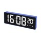 thumbnail image 5 of Reloj despertador digital con brillo ajustable, luz nocturna, control de voz, silencioso, grande azul, 5 of 5
