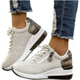 thumbnail image 4 of Women's casual sports shoes, fashionable and versatile shoes, wedge heel thick-soled casual shoes, 4 of 10