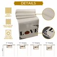 thumbnail image 5 of ERUNPONLY Orange Pumpkin Table Runner - 72 Inch Long Fall Leaves Love Heart Beige Pastoral Cotton and Linen Blended Dress Scarves Farmhouse Table Runner for Kitchen Dining, Coffee Table, 13" x 72", 5 of 8